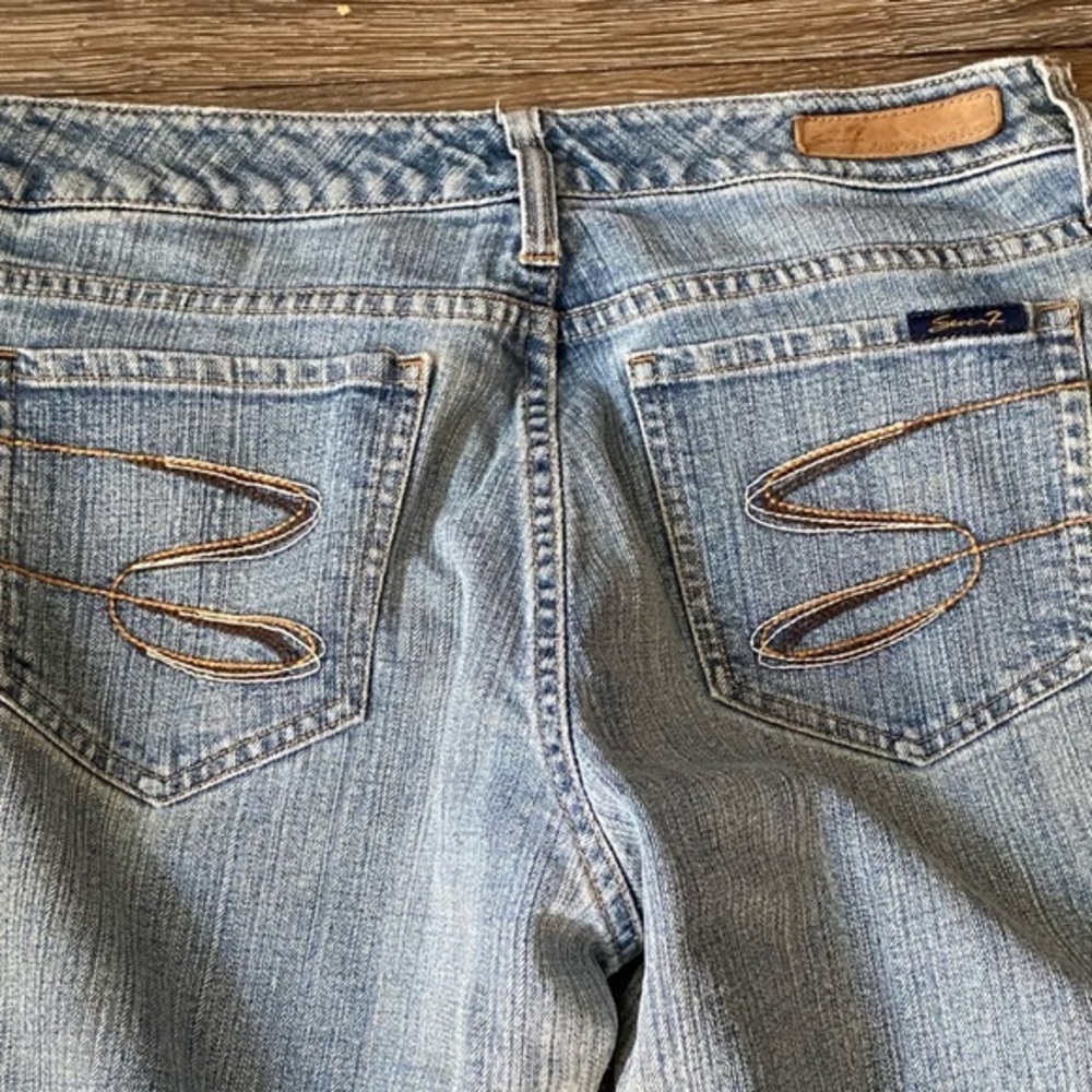Seven7 Jeans Size 12 Women’s Straight Premium Denim Light Wash